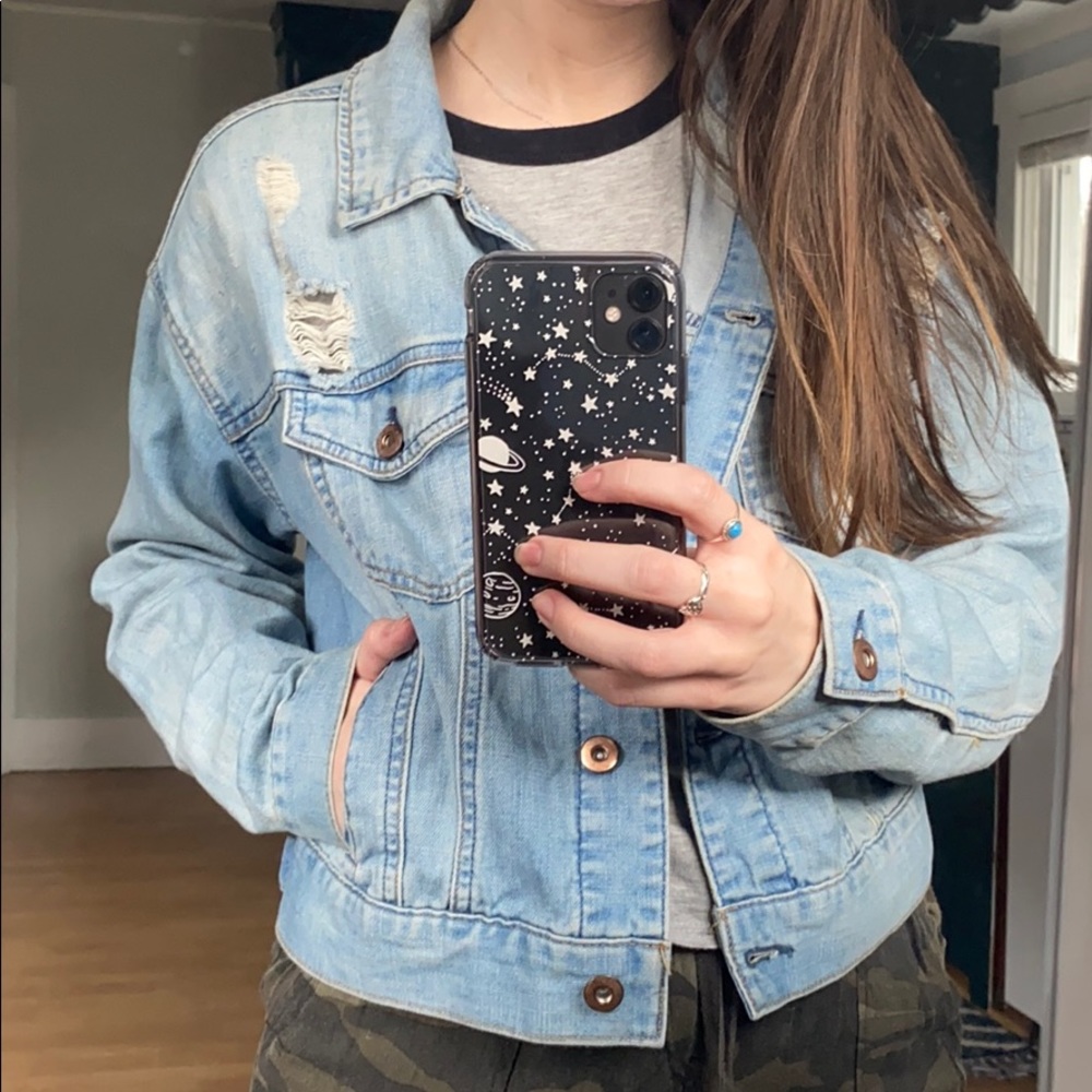 Distressed Denim Jacket